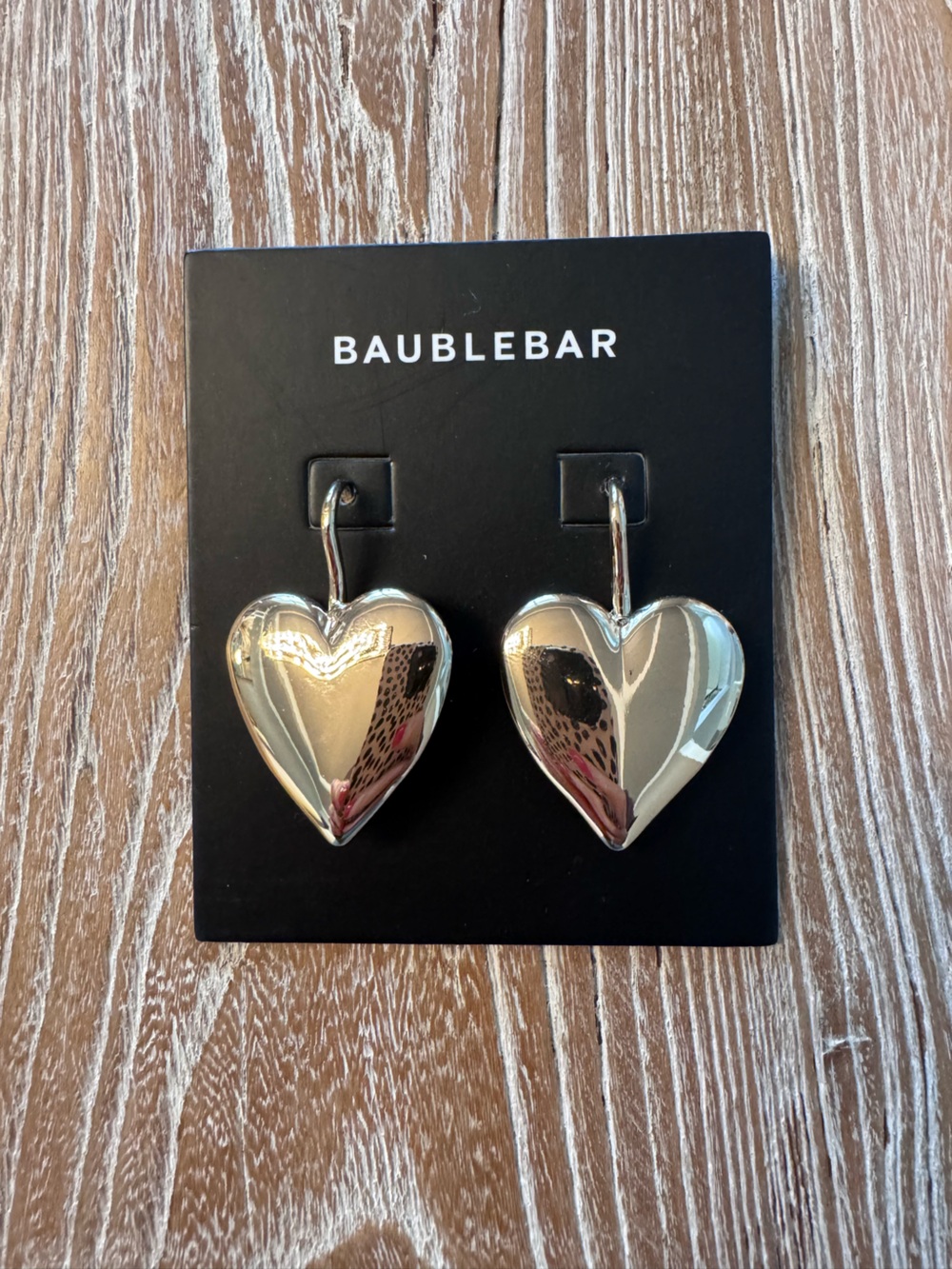 NWT Gold BaubleBar Heart Earrings